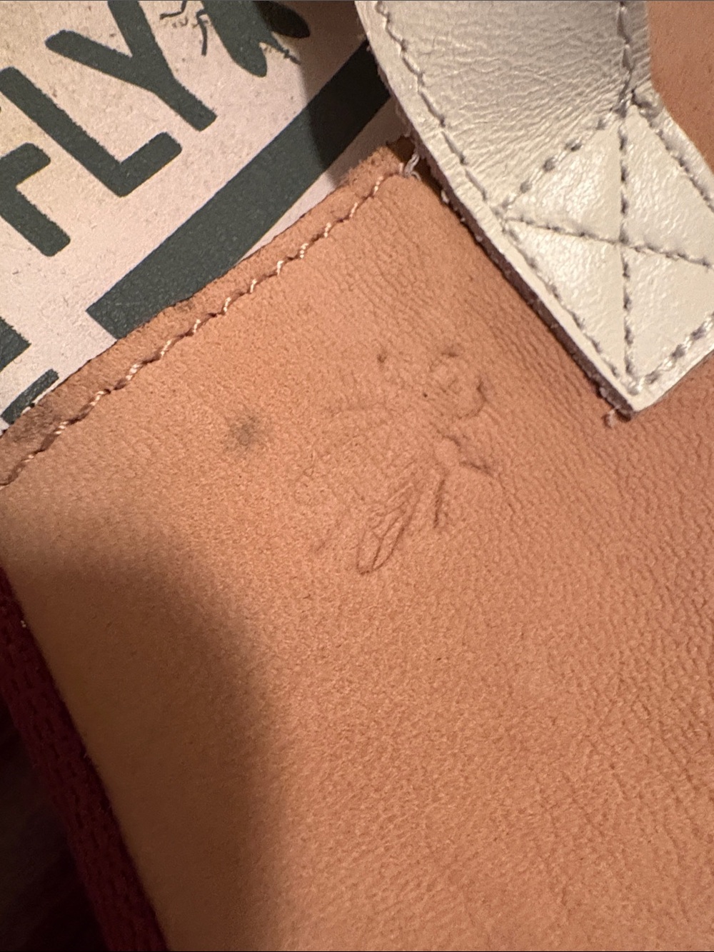 Fly London Beige and White Platform Wedge Sandal - Picture 6 of 8